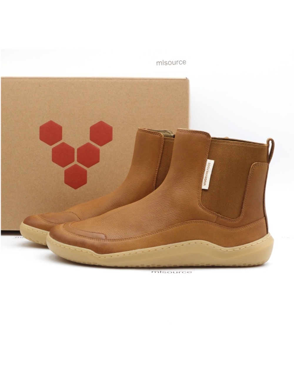 NEW Women's VivoBarefoot Gobi Chelsea Barefoot Leather Boots Tan